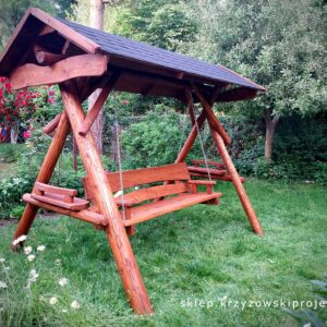 HUŚTAWKA Z DACHEM (GONT BITUMICZNY)
