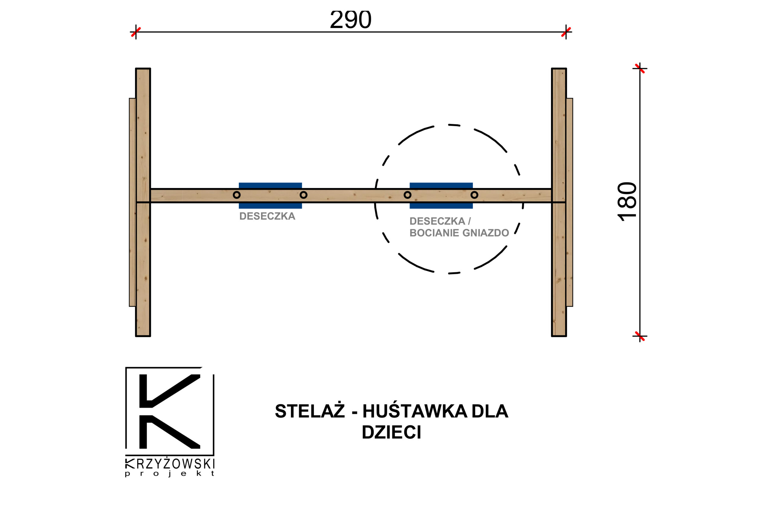 STELAŻ - HUŚTAWKA DLA DZIECI - obrazek 4